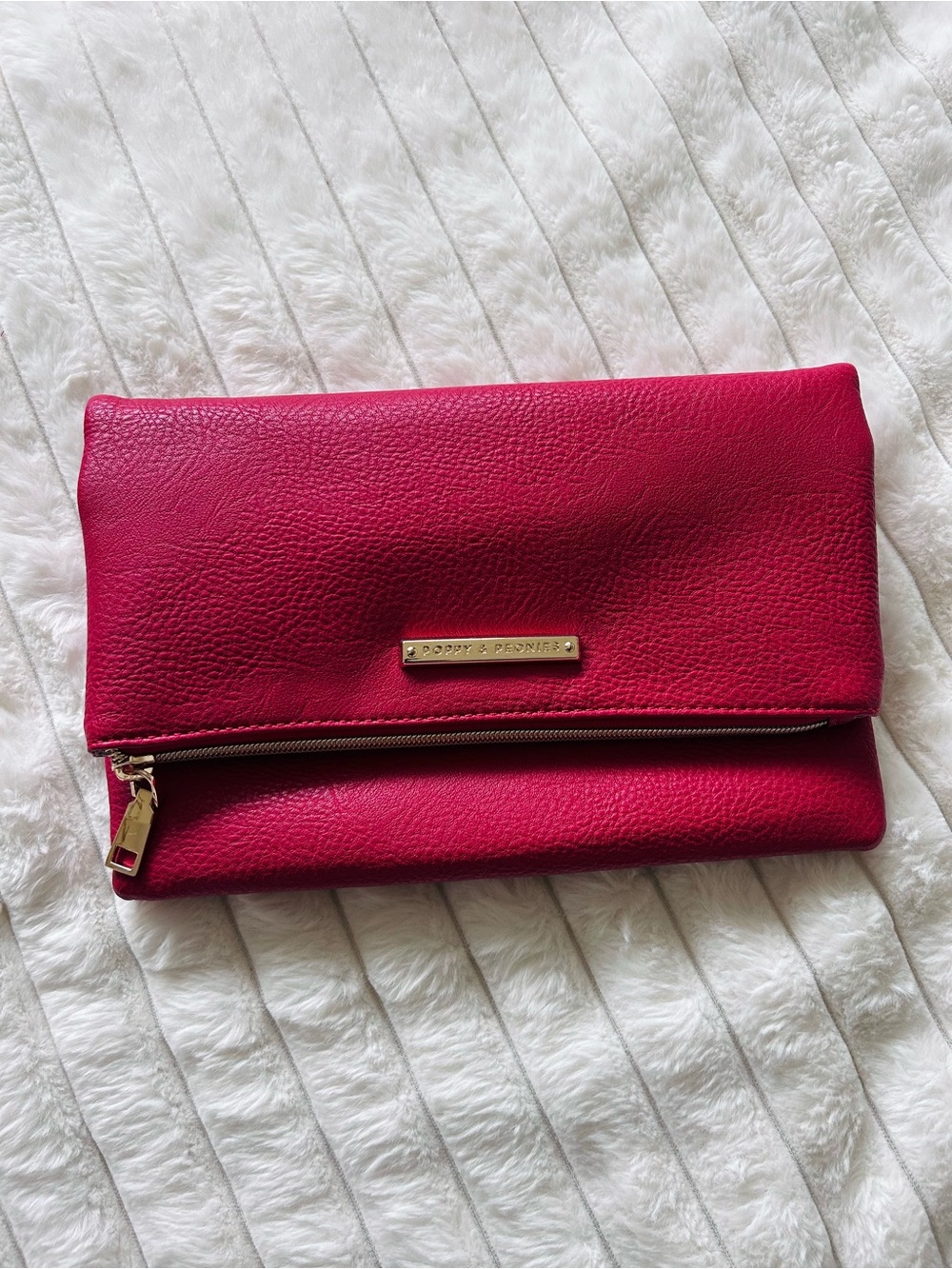 Poppy & Peonies Fold Over Clutch